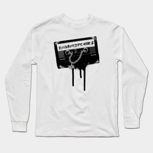 Rockford Peaches - Black Cassette Music Long Sleeve T-Shirt